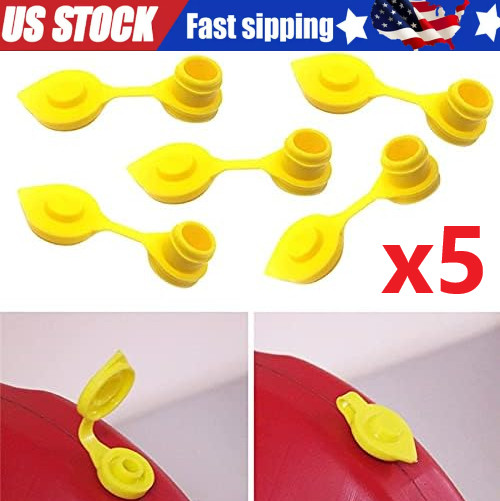 5Pcs Yellow Fuel Gas Can Jug Vent Cap Blitz Scepter Essence Midwest Eagle