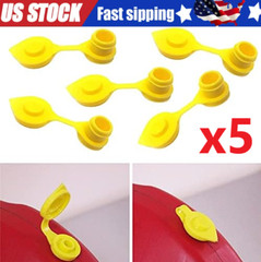 5Pcs Yellow Fuel Gas Can Jug Vent Cap Blitz Scepter Essence Midwest Eagle