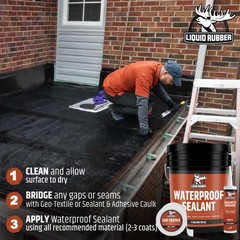 Liquid Rubber Waterproof Sealant – Multi-Surface Leak Repair Indoor and Outdoor