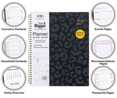 See It Bigger M/W Planner Large 9 x 11.25 Inch Black 15-Month Apr 2026-2027