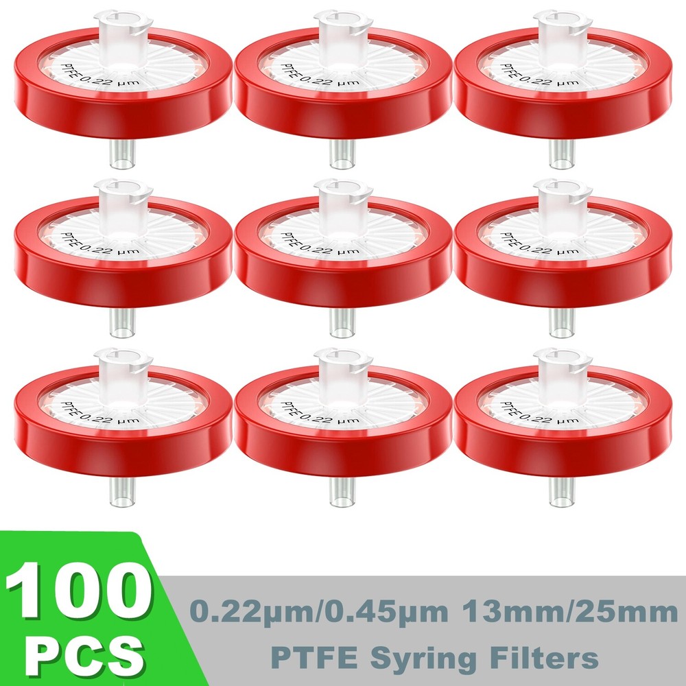 PTFE Syringe Filter 13mm,0.22 um Pore Size,Hydrophilic NonSterile Lab Filtration