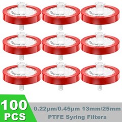 PTFE Syringe Filter 13mm,0.22 um Pore Size,Hydrophilic NonSterile Lab Filtration