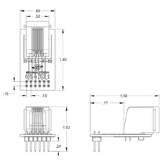 RJ11 6P6C Phone Jack Screw Terminal Breadboard Breakout ST-RJ11-R-BB