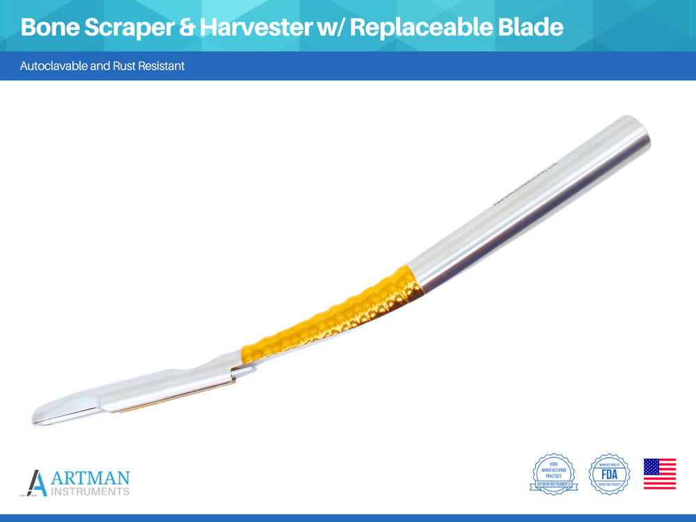 Dental Bone Scraper & Harvester w/ Replaceable Blade ARTMAN