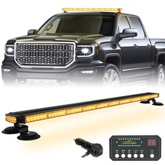 45.5″ LED Roof Top Strobe Light Bar Emergency Warning Light Magnetic Double Side