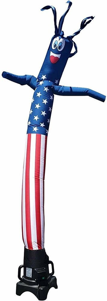 American Flag USA 8 Foot Tall Inflatable Tube Man Air Powered Waving Puppet,…