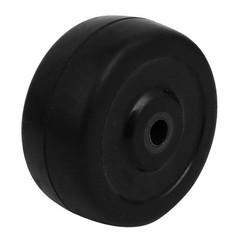 4Pcs 2-inch Diameter Rubber Pulley for Pulley Skateboard Trolley Caster Black