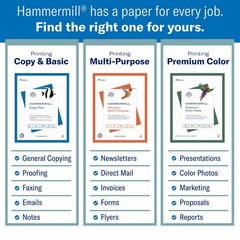 Hammermill Printer Paper, Copy Plus, 20lb, 8.5×11 Paper, 92 Bright – 10 Ream