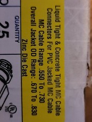 AI Arlington Rain & Concrete Tight Fitting for PVC Jacketed MC Cable 1/2 LTMC507