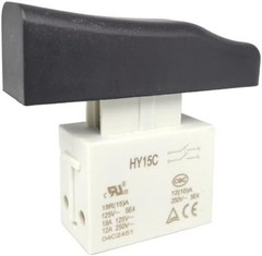 HY15C Lock On Push Button Switch Screw Terminals 18A 125V 12A 250V Bauer Rotary