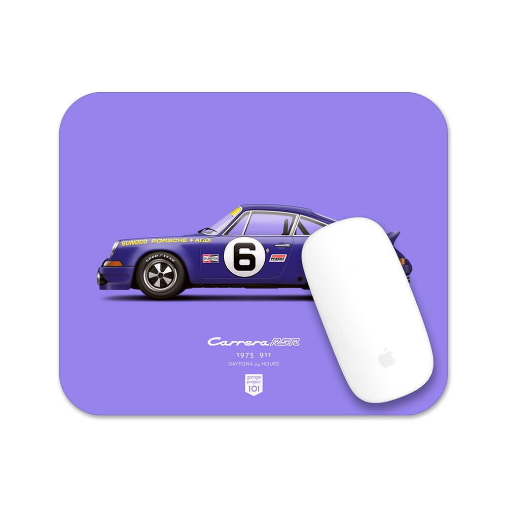 1973 Porsche 911 Carrera RSR (Daytona 24 Hours) illustration Mouse Pad