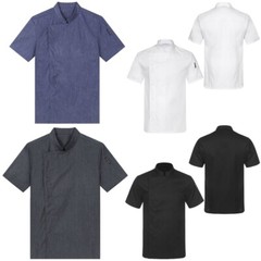 Men’s Women Chef Coats Workwear Chef T-shirts Cafe Chef Tops Formal Casual