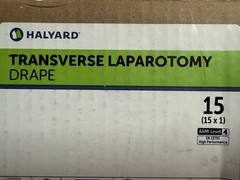 Halyard 89281 Transverse Laparotomy Drape – AAMI Level 4, Case Of 15 Packs, 2029