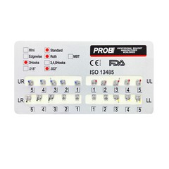 PROB Metal Bracket Dental Orthodontic Mini / Standard Roth/MBT 345/ 3Hooks.022″