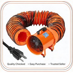 12″/16″ Utility Blower Fan Ventilator Exhaust Fan 3500 CFM 16.4/32.8ft Duct Hose