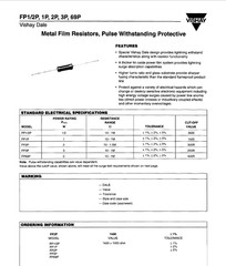 QTY (25) 825 Ohm 2W 1% FLAME PROOF METAL FILM RESISTORS FP69P-825-1% VISHAY