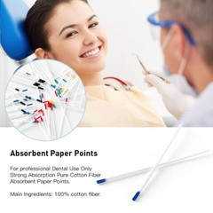 Dental Endo Absorbent Paper Points Color Coded Taper 02/.04/.06 #15-40