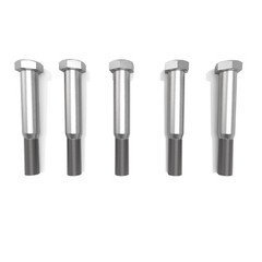 Grade 2 Shear Bolts for Rotary Cutters 1/2″ x 3-1/2″ with Nylock Nuts – 5 Pack