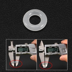 Silikon-O-Ringe 6 mm x 3 mm x 1,5 mm Breite, Dichtung weiß 20St