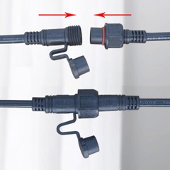 IP68 Waterproof Electrical Cable Connector Socket 2-8 Pins With Dust Cover Type