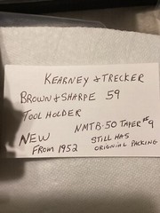 Kearney And Trecker #4596 NMTB 50 Taper #9 Brown And Sharpe Tool Holder Adapter