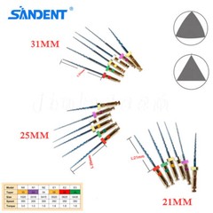 6 Pcs Dental Endodontic NiTi Engine Use Heat Activated Rotary Files 19/21/25mm