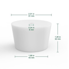 5 PCS 10# Solid Silicone Stoppers Leak Prevention Single Hole Reusable Lab