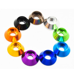 20Pcs M6 Cone Cup Washers Anodized Aluminum Alloy Screw Gasket Countersunk Washe