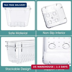 WOWBOX 25 PCS Clear Plastic Drawer Organizer Set, 4 Sizes Desk Drawer Divider Or