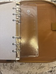 Franklin Covey? Compact Brown Leather Planner Organizer Wallet Binder READ