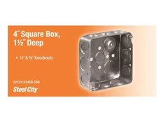 1-Gang 4 in. New Work Metal Electrical Wall Box with Ground Bump