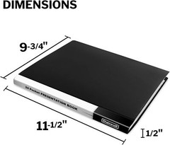 8.5X11 Presentation Binder With 24 Sleeves Customizable Portfolio Organizer