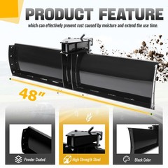 48″ Scrape Blade 2″ Receiver For ATV UTV Adjustable 0 7.5 or 15 Degrees Scraper