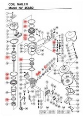 CoFast® High Quality Rebuild O-Ring Set for Aftermarket Hitachi NV45AB2