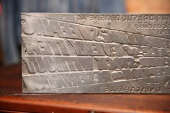 Vtg printing block letterpress typeset newspaper stamp salesman general store