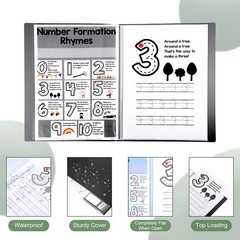 20-Pocket Binder with PP Plastic Sleeves A4(Black), 40 Pages, 310x235x16mm