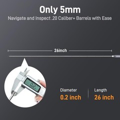 Teslong Rigid Rifle Borescope USB C Gun Bore Scope Cleaning Camera Fits .20 Cali