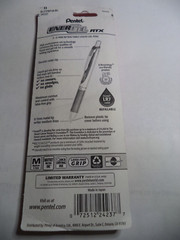 4 Pentel EnerGel RTX Gel Pens MEDIUM 0.7mm BLACK Ink LIQUID BCRF PEN CANCER PINK