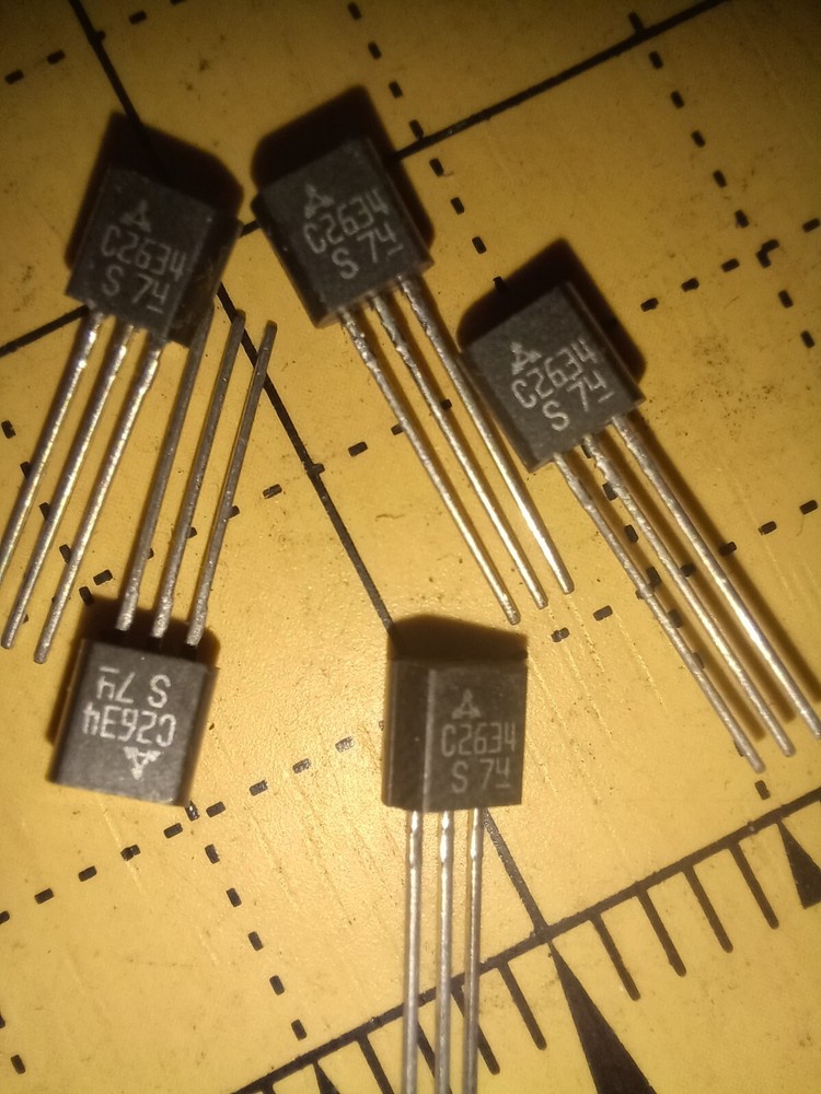 2SC2634(s) Orig. Matsushita NPN Si. Transistor/5 pcs/NOS/TO-92 pkg