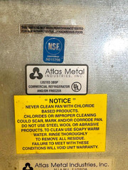 “ATLAS METAL WF-3″H.D 39″W FROST TOP DROP-IN UNIT SELF-CONTAINED REFRIGERATION