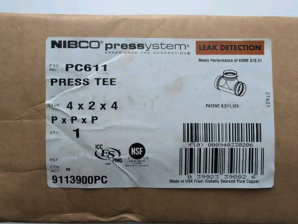 NIBCO PC611 Press Tee 9113900PC