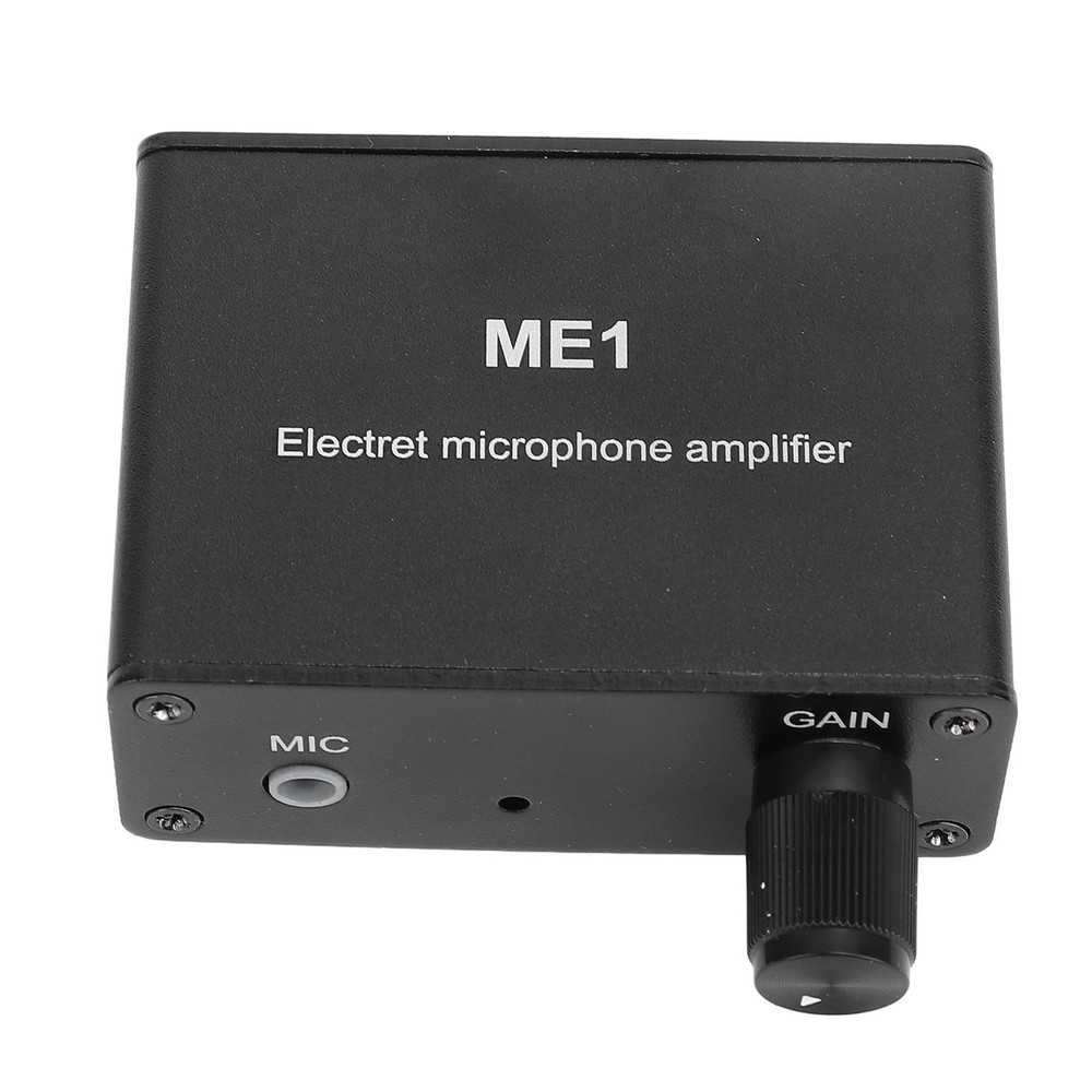 Electret Microphone Amp Adjustable Gain 0‑20db Condenser Mic Headphone