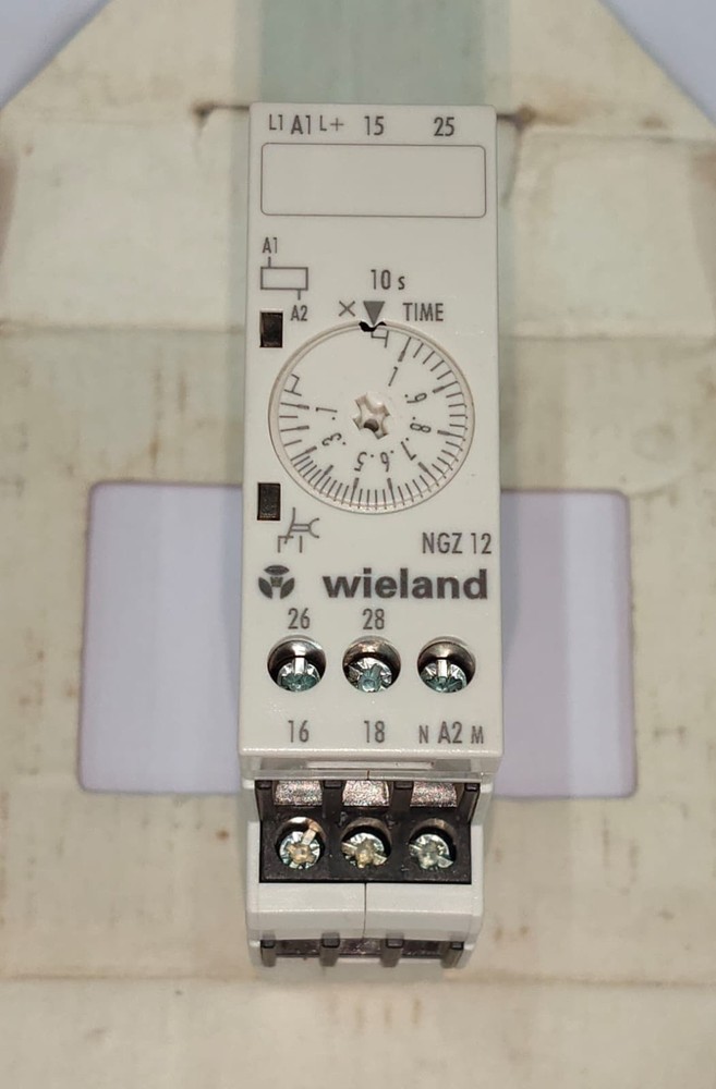 WIELAND NGZ 12 0.5s-10s Electronic Time Relay 24-230V AC/DC R2.064.0200.0 NGZ12