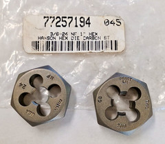 Hanson 3/8-24 Hex Die USA 2 Pcs