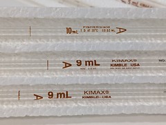 Lot of 15: Assorted Class A Volumetric Pipettes Lab Glass, Fisher, Kimble Kimax