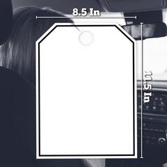 Versa Tags Blank Border Rearview Mirror Hang Tags 50 Pack Hang Tag 8.5″ X 11.5″