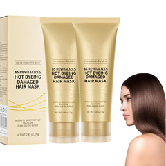 2Pcs Hair Mask, 8s Revitalizes Hot Dyeing 1.24 Fl Oz (Pack of 2), Gold