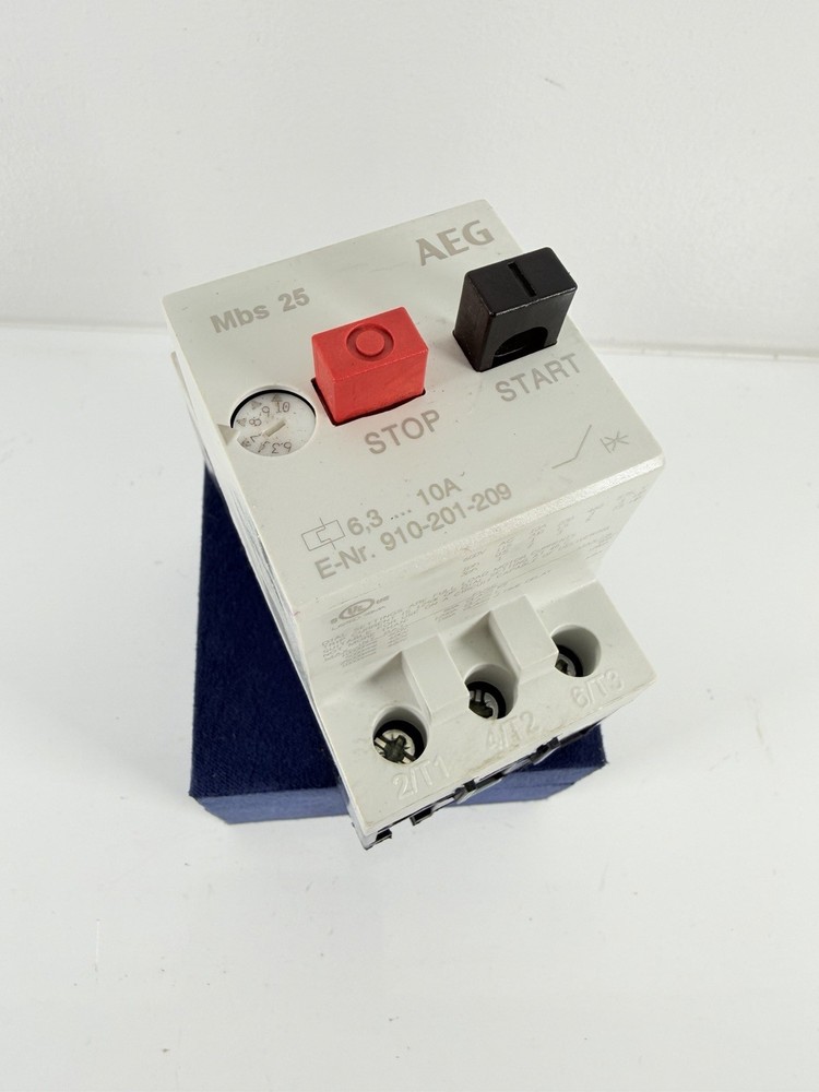 AEG MBS 25 MANUAL MOTOR STARTER CIRCUIT PROTECTOR 6.3-10A (910-201-209)