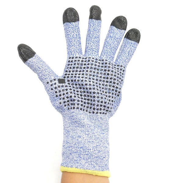 SAS Safety 6771-04 SAS Safety SafeCut HPPE Knit Glove with PVC Grip, XL, 12 Pack