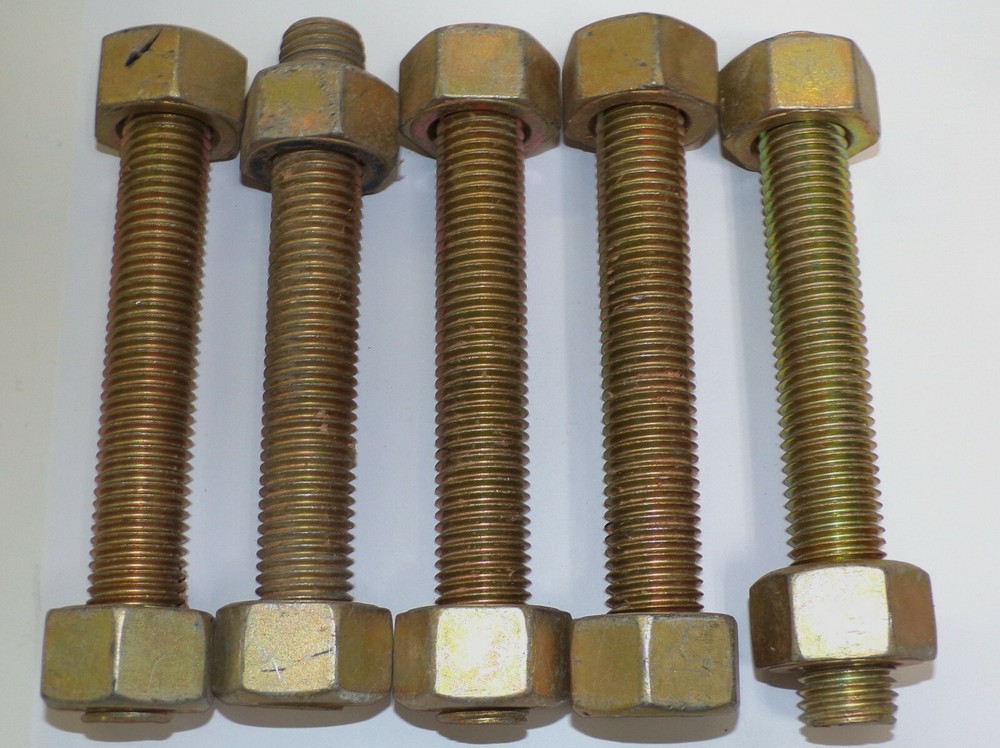 7/8″-9 x 6 1/2″ STUD WITH NUTS HT B7 *LOT OF 5*